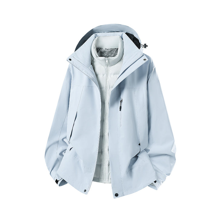 Women's Two-Piece Softshell Parka with Removable Quilted Inner Jacket Mune Fashion