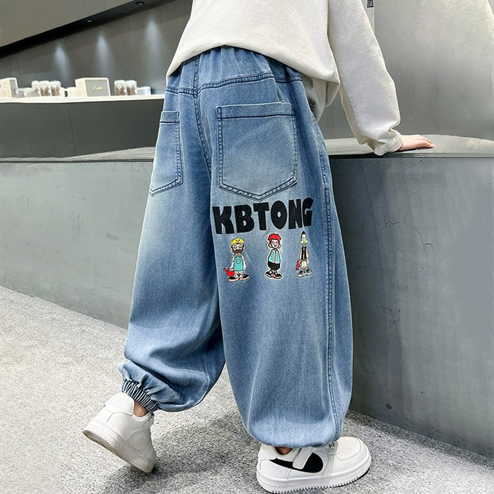 Unisex casual jeans with colorful embroidery Mune Fashion