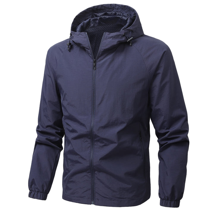 Men's Light Hooded Transition Jacket with Wind and Water Repellent Functional Material Mune Fashion