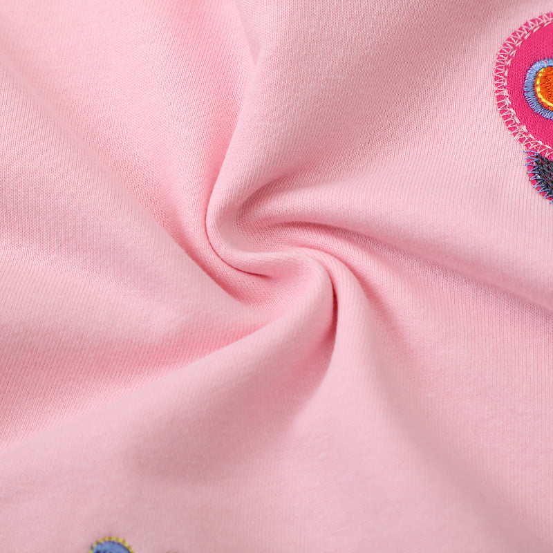 Girl sweatshirt with colorful butterfly embroidery Mune Fashion