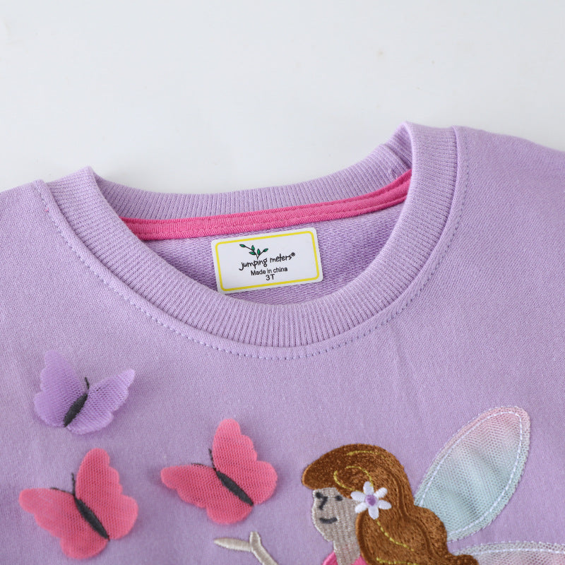 Girls sweatshirt with enchanted fairy and butterfly design Mune Fashion