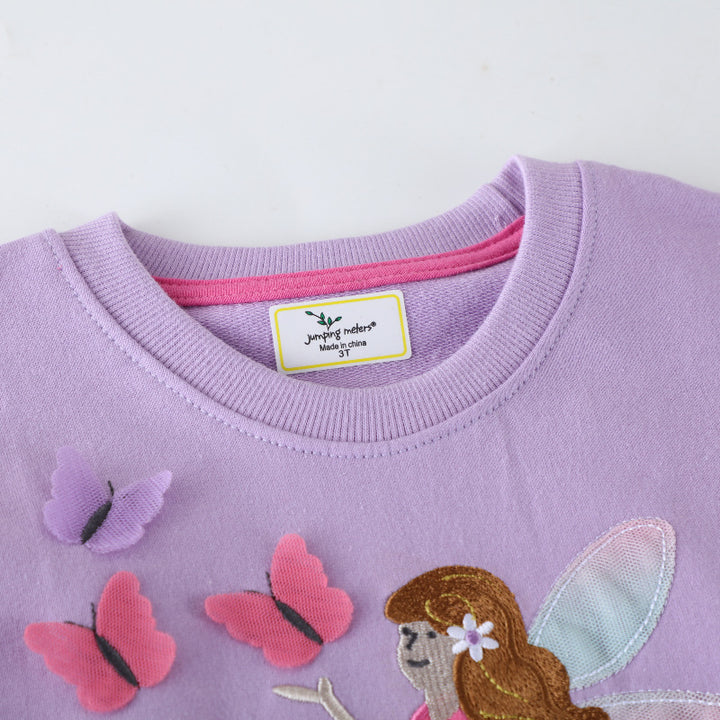 Girls sweatshirt with enchanted fairy and butterfly design Mune Fashion