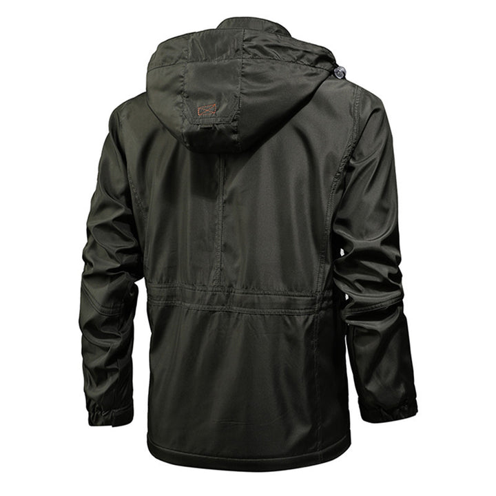 Men's Functional Field Jacket with Hood and Water-Repellent Coating Mune Fashion