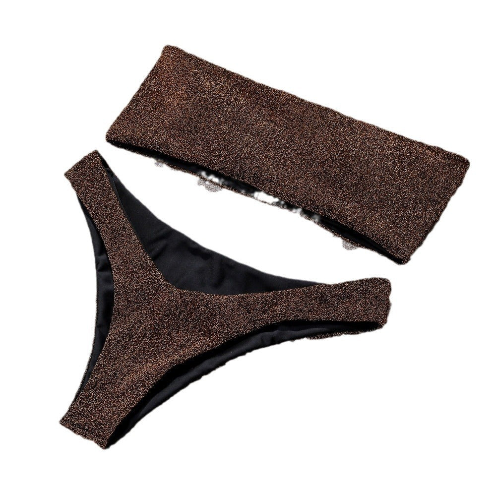 Women's bandeau bikini with shimmering top Mune Fashion