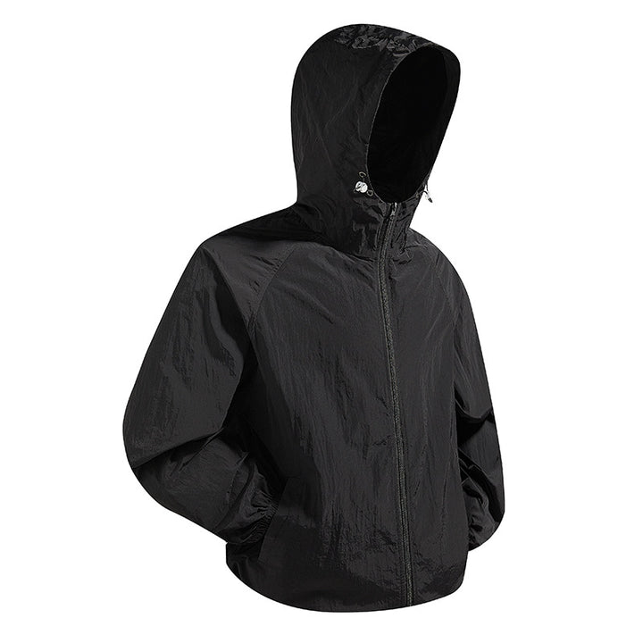 Unisex Lightweight packable hooded windbreaker with water-repellent ripstop shell and adjustable hood Mune Fashion