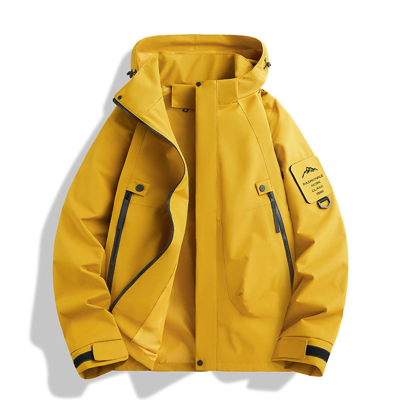 Men's functional jacket with adjustable hood