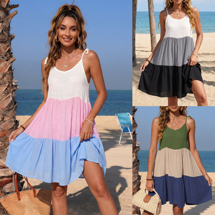 Women's airy summer dress with fashionable gradient and adjustable straps Mune Fashion