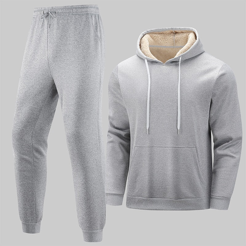 Men's Insulated Leisure Set with Teddy Lined Hoodie & Thermal Jogging Pants Mune Fashion
