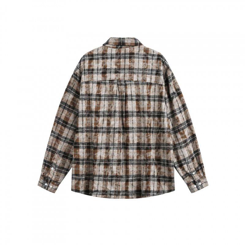Unisex Loose Checked Shirt Jacket in Overshirt Style made of brushed Flannel Mune Fashion