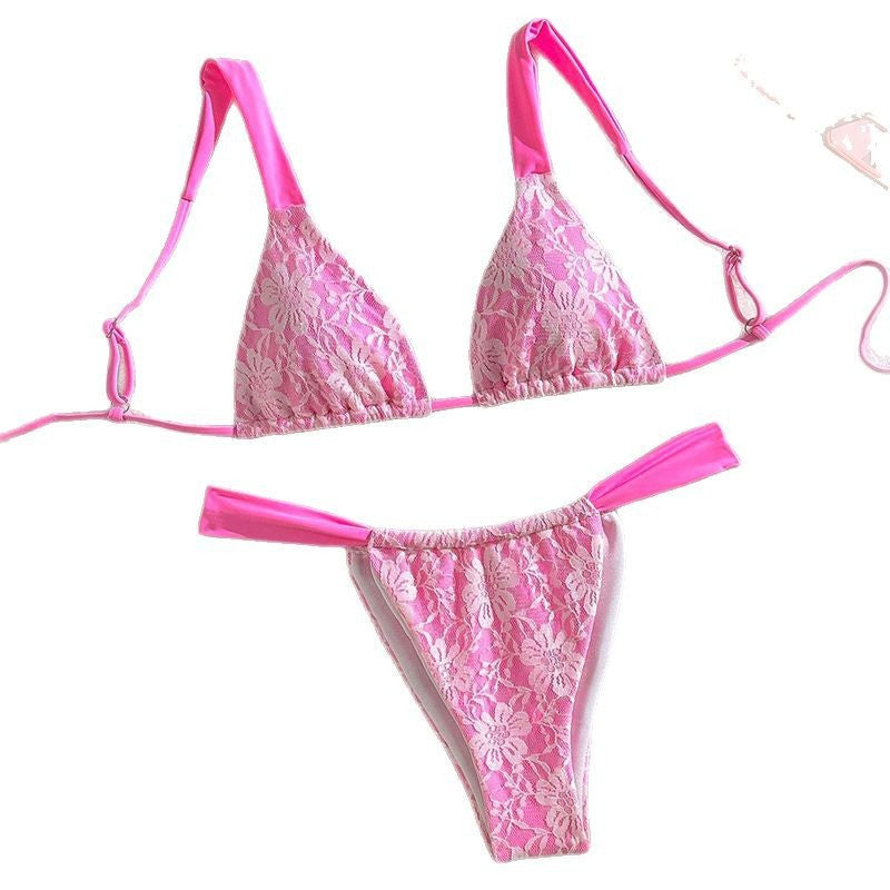 Women Lace Triangle Bikini Mune Fashion