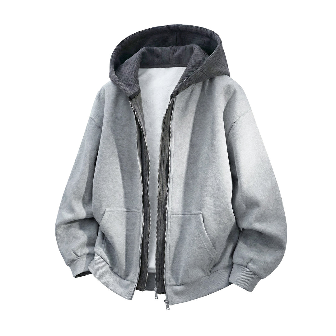Unisex Oversized Hoodie with Double Zipper and Kangaroo Pocket Mune Fashion