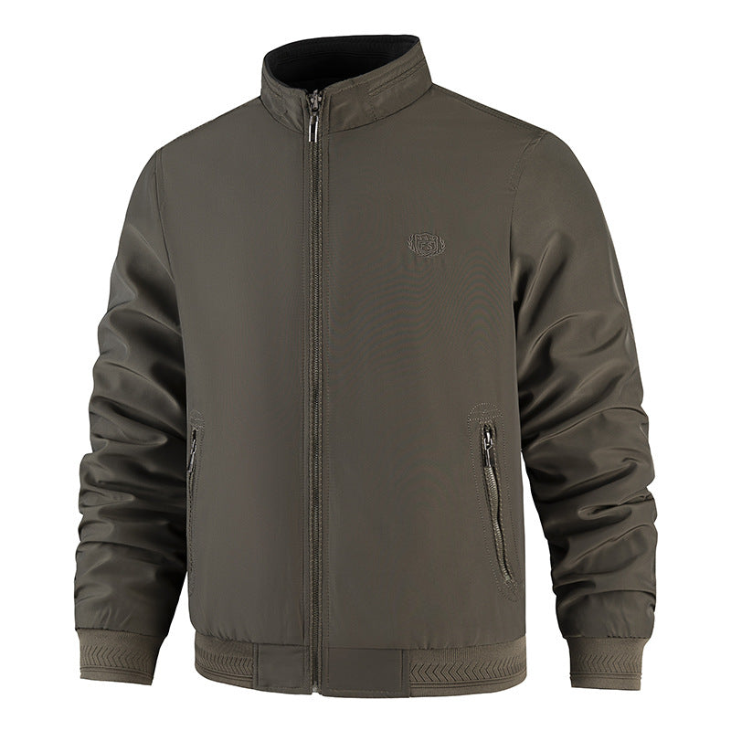 Men's Fashion Transitional Jacket with High Collar and Practical Side Pockets Mune Fashion
