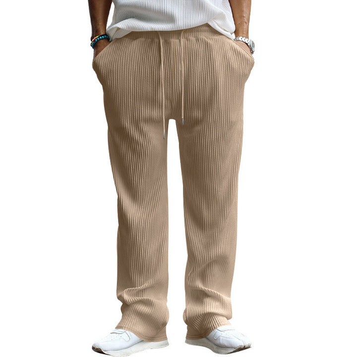 Men's loosely cut pleated trousers with drawstring and wide leg Mune Fashion