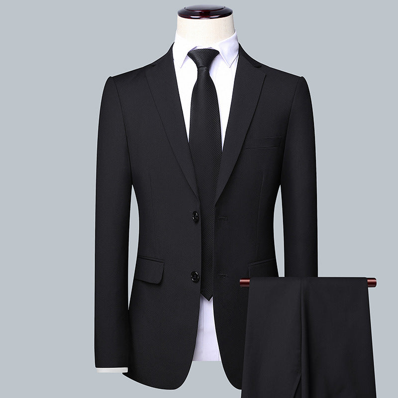 Men's Tailored Slim-Fit Blazer with Narrow Lapel and Chest Piped Pocket Mune Fashion