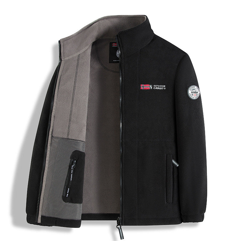 Men's fleece jacket with high collar Mune Fashion