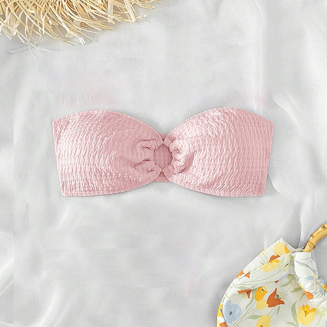 Women's bandeau bikini top with textured surface Mune Fashion