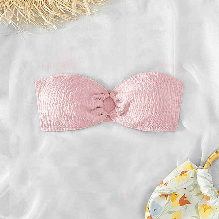 Women's bandeau bikini top with textured surface Mune Fashion