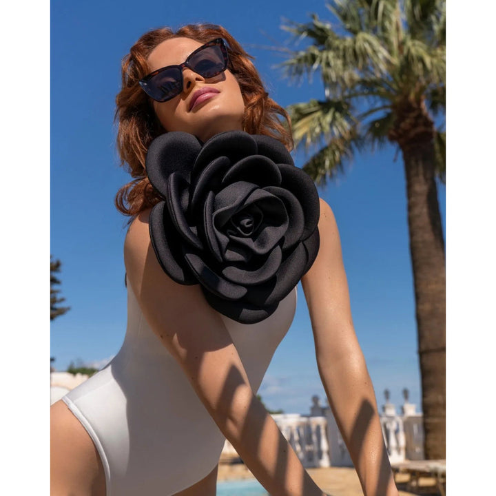 Women One-Piece Swimsuit with Unique Flower Design Mune Fashion