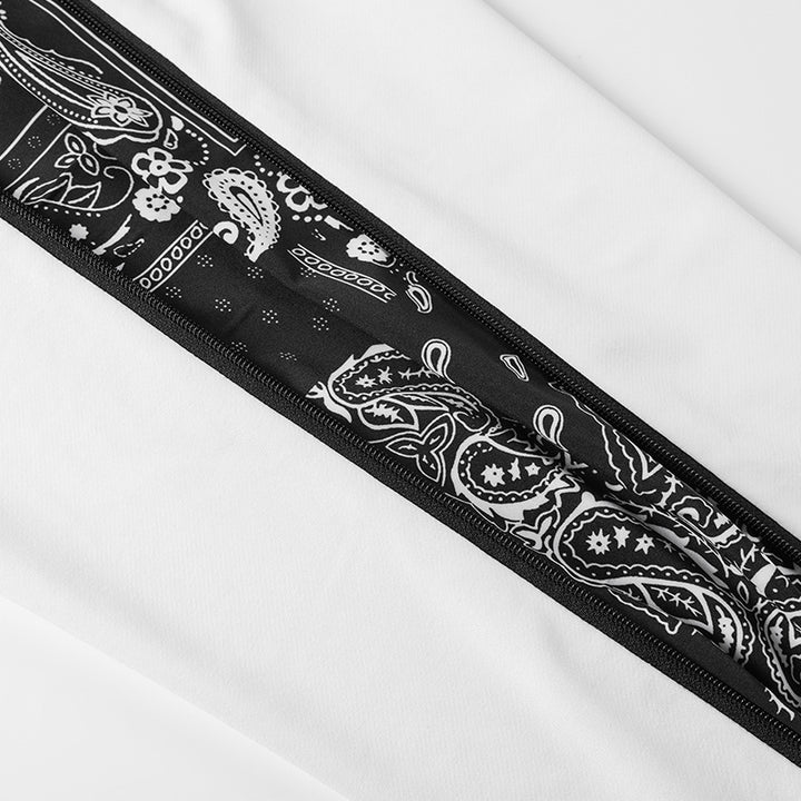 Men's loose-fitting jogging pants with bandana side inserts and elastic hem Mune Fashion