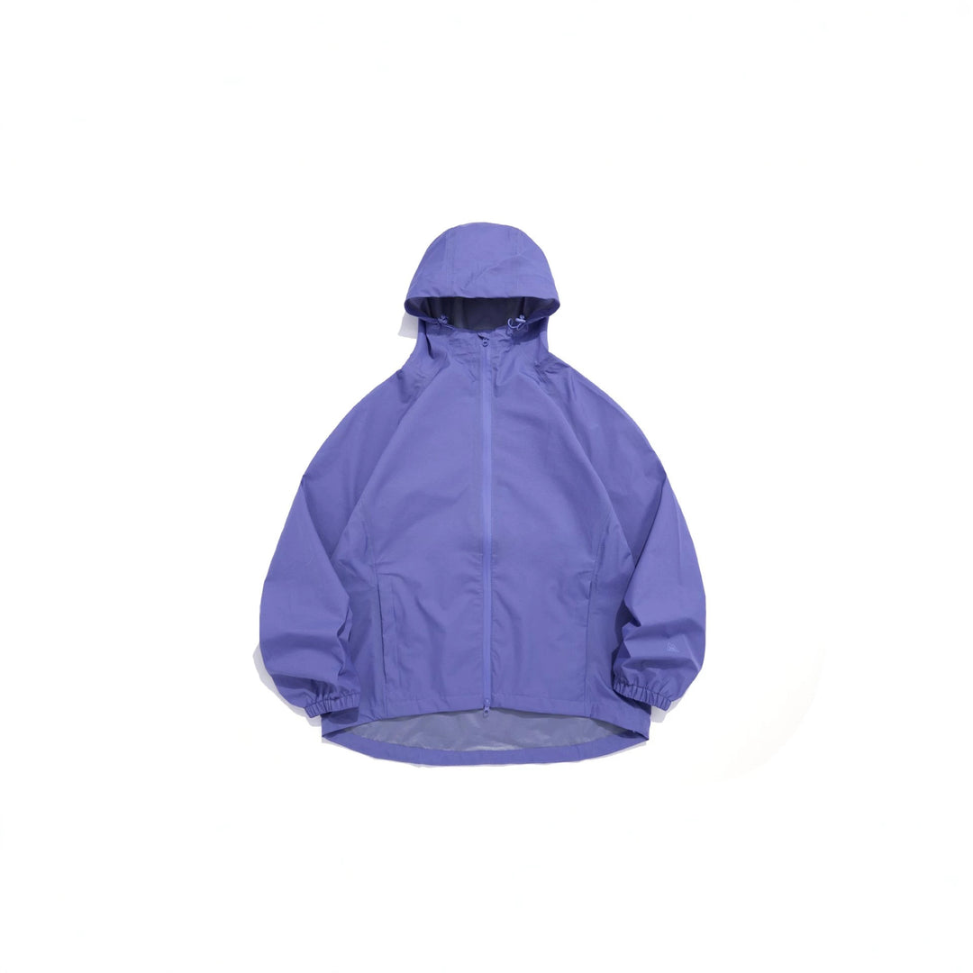 Unisex Lightweight Rain Jacket with Hood, Two-Way Zipper and Extended Hem Mune Fashion