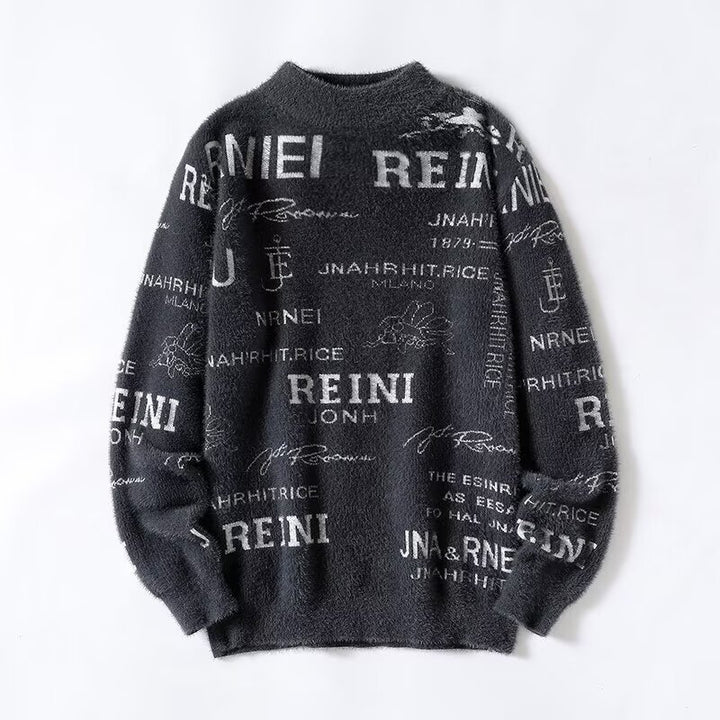 Women's Cozy Oversized Sweater with High Collar Mune Fashion