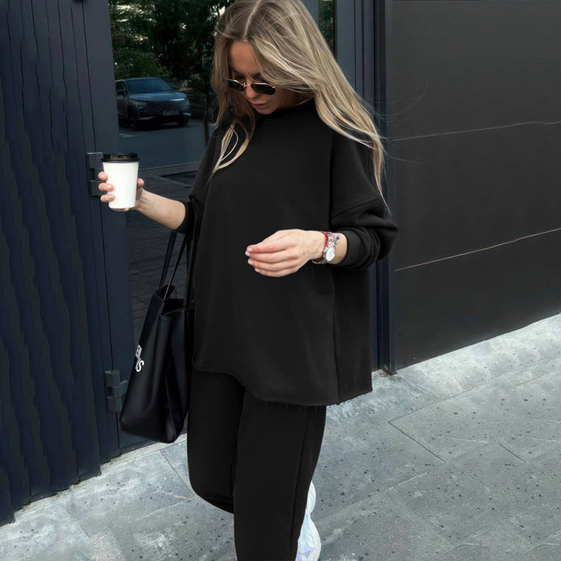 Women's cozy oversized sweatshirt and jogger set made from French Terry Mune Fashion