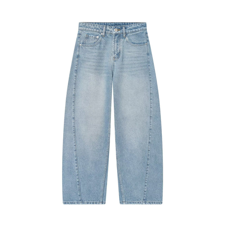Women’s cropped wide-cut jeans with high waist and front seam details Mune Fashion