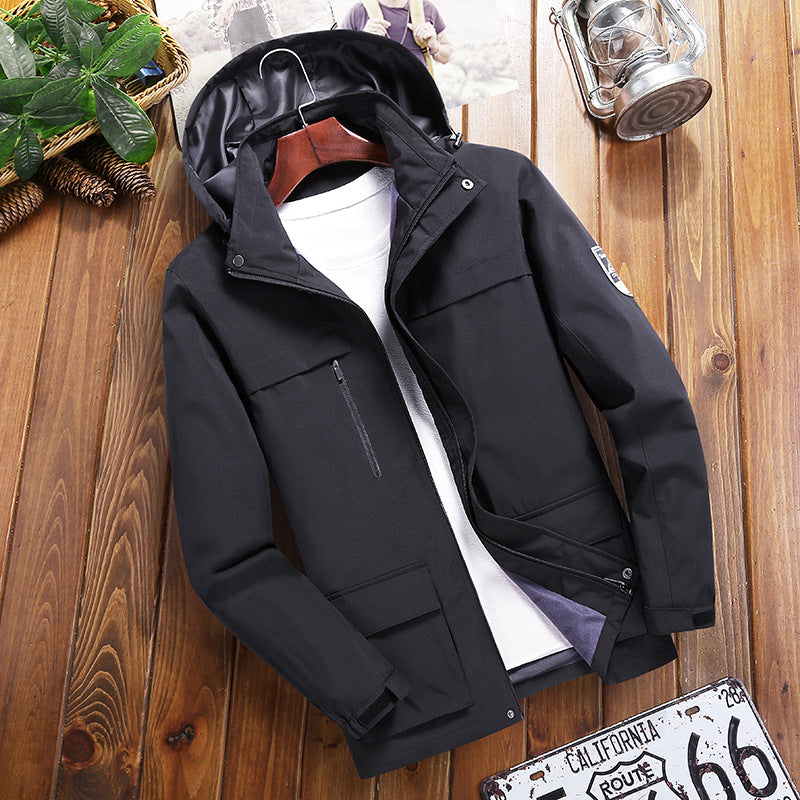 Men's Trendy Outdoor Jacket with Removable Hood Mune Fashion