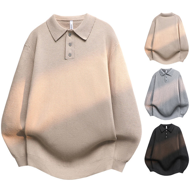 Men's Fashion Knit Top with Button Placket Mune Fashion