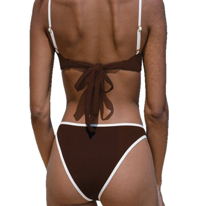 Ladies Bikini Set with narrow straps and original contrast detail Mune Fashion