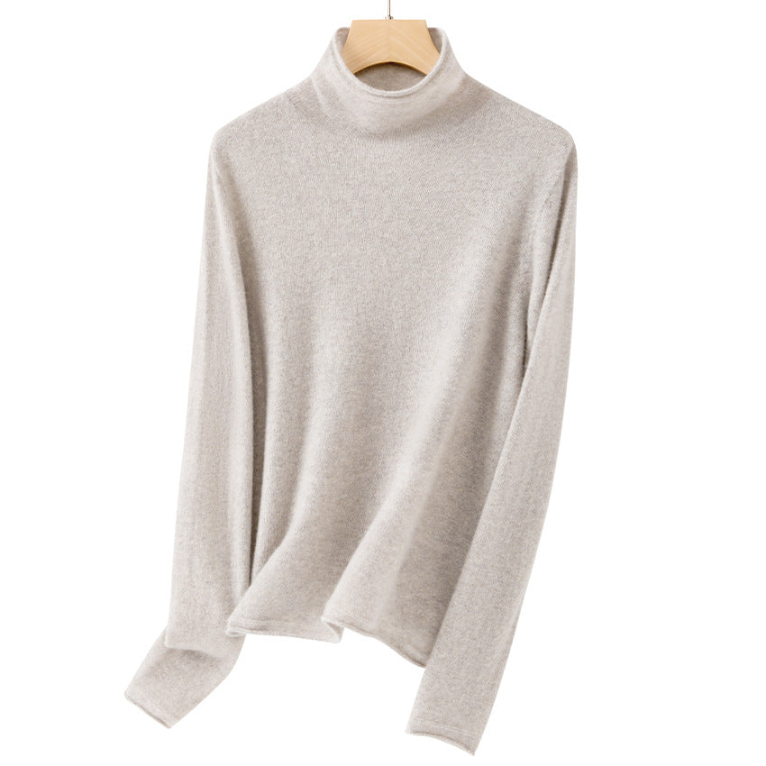 Women's fine knit turtleneck sweater with slim fit and high-quality jersey quality Mune Fashion