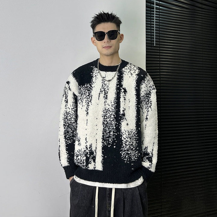 Men's Fashionable Chunky Knit Sweater with Graphic Pattern Mune Fashion