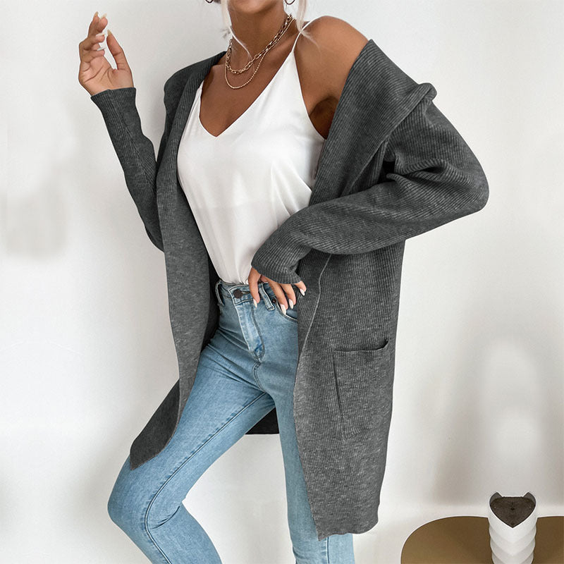 Women Casual Knit Coat Mune Fashion
