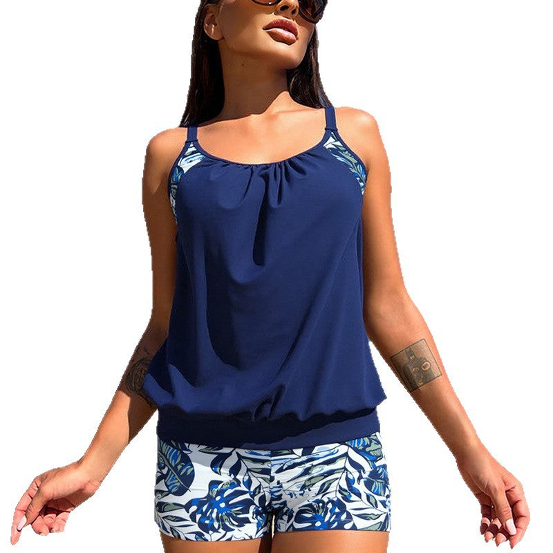 Women's tankini set with floral pattern and comfortable shorts Mune Fashion