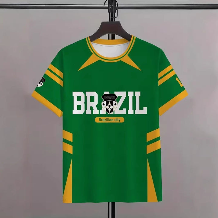 Unisex nan sports Fan jersey in retro cut with contrasting stripes and distinctive chest print Mune Fashion