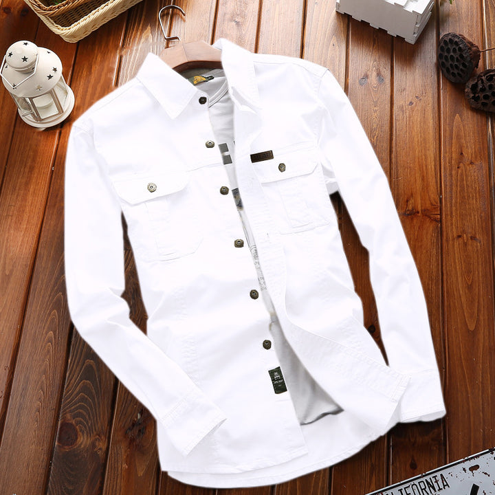 Men's versatile canvas overshirt with flap chest pockets, reinforced seams, and regular fit Mune Fashion