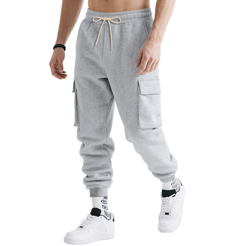 Men's nan multifunctional powerful jogging pants with generous flap pockets, elastic drawstring, and tapered leg ending Mune Fashion