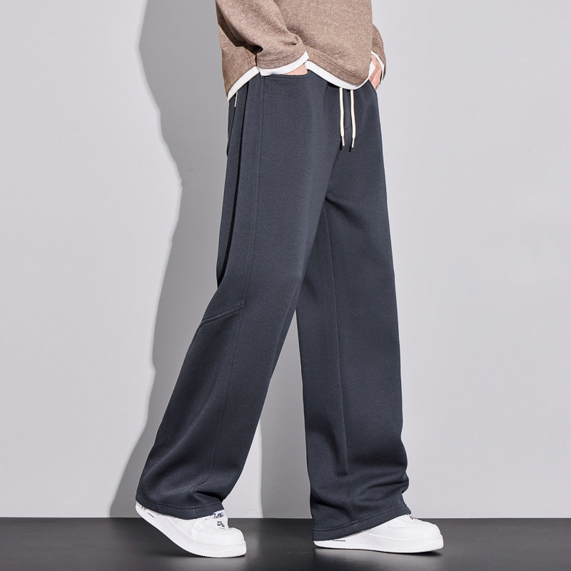 Men's wide cargo sweatpants made of brushed sweat with drawstring Mune Fashion