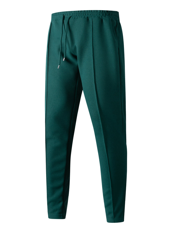 Men's nan tapered leisure pants with drawstring waistband, crease and side pockets Mune Fashion