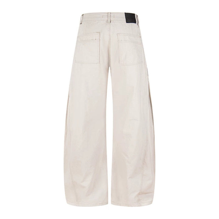 Women's Wide Cargo Palazzo Pants with High Waist, Large Flap Pockets and Adjustable Hem Mune Fashion