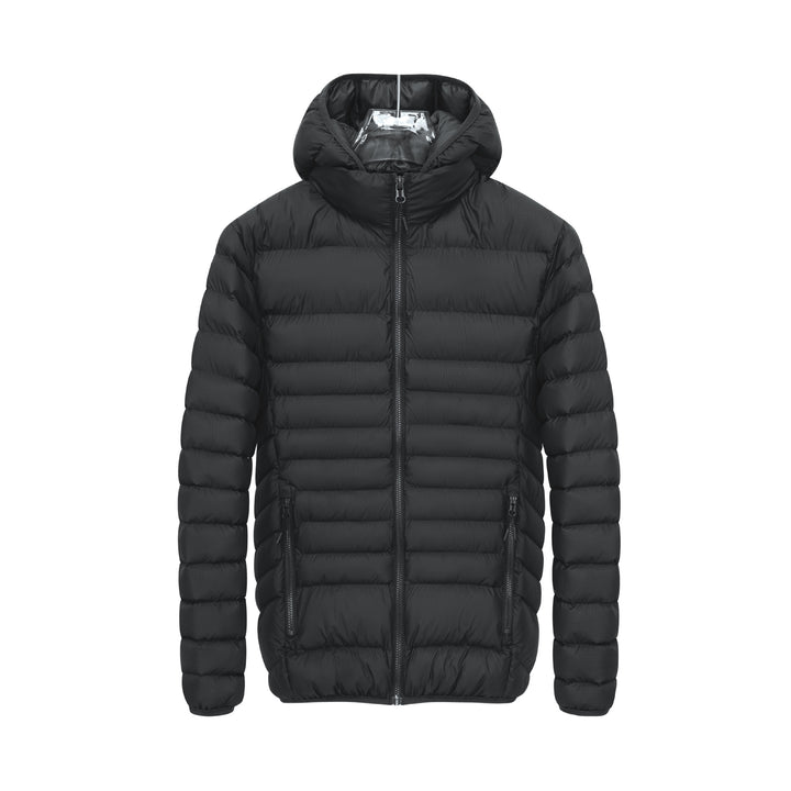 Men's Lightweight Quilted Hooded Jacket with High Collar, Thermal Lining & Zipper Mune Fashion