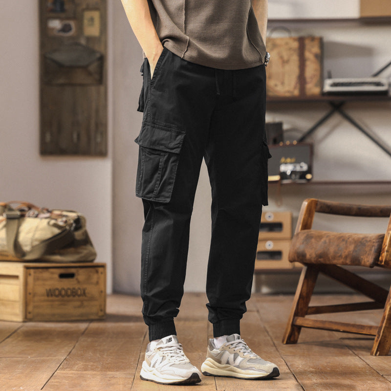Men's Lightweight Ripstop Cargo Joggers with Comfort Waistband, Organizer Pockets and Ribbed Ankle Cuffs Mune Fashion
