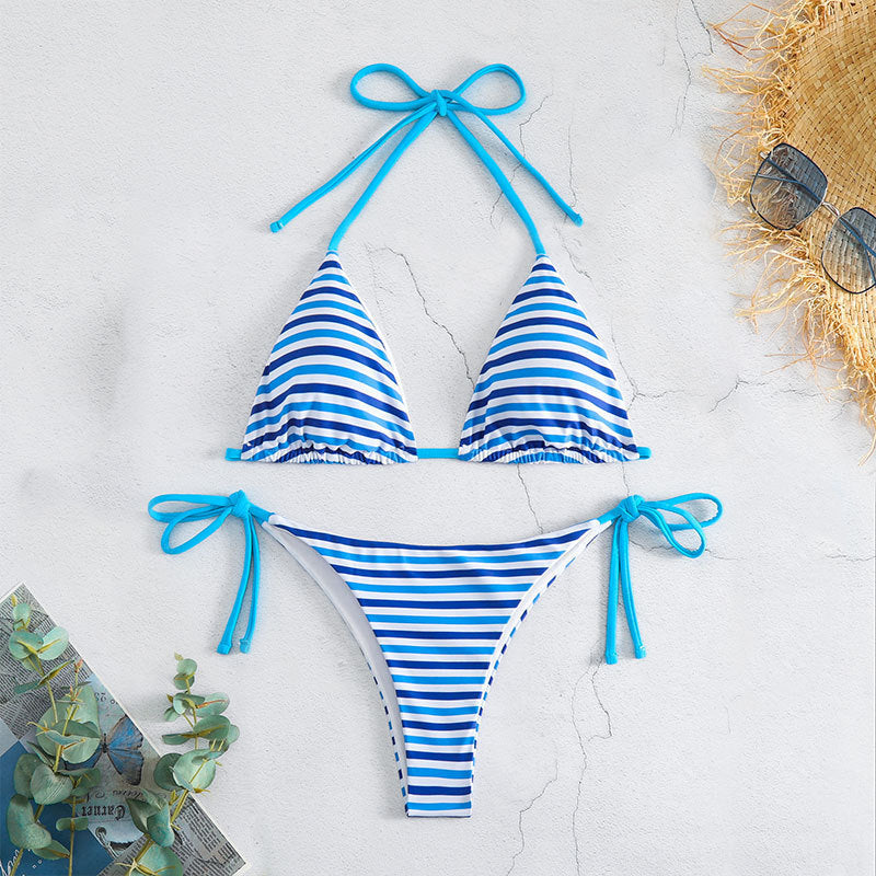 Women's triangle bikini set with adjustable tying straps Mune Fashion