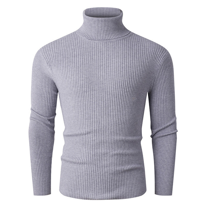 Men's tailored ribbed knit turtleneck sweater Slim Fit Mune Fashion