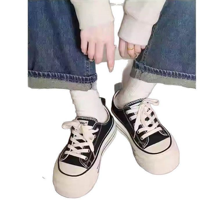Women's Platform Sneakers with Trendy Design and Durable Upper Material Mune Fashion