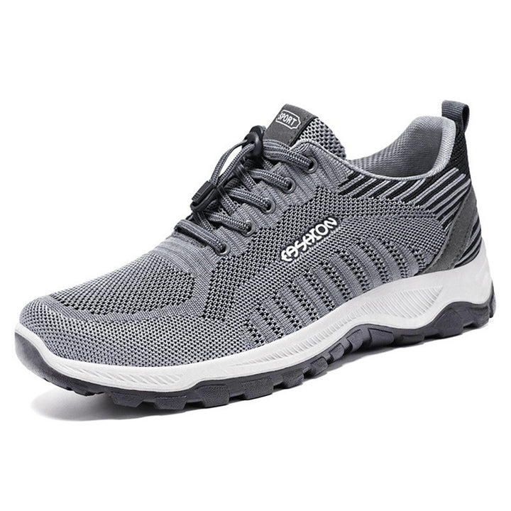 Men's flexible mesh trail runner with shock-absorbing EVA midsole, quick-lacing system, and grippy outdoor tread sole Mune Fashion