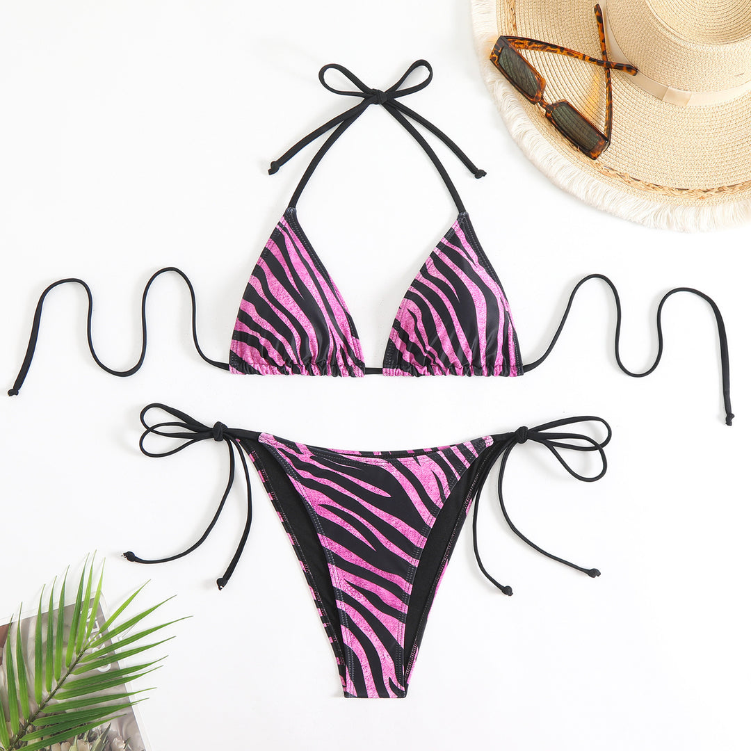 Women's Triangle Bikini with Adjustable Lacing Details Mune Fashion