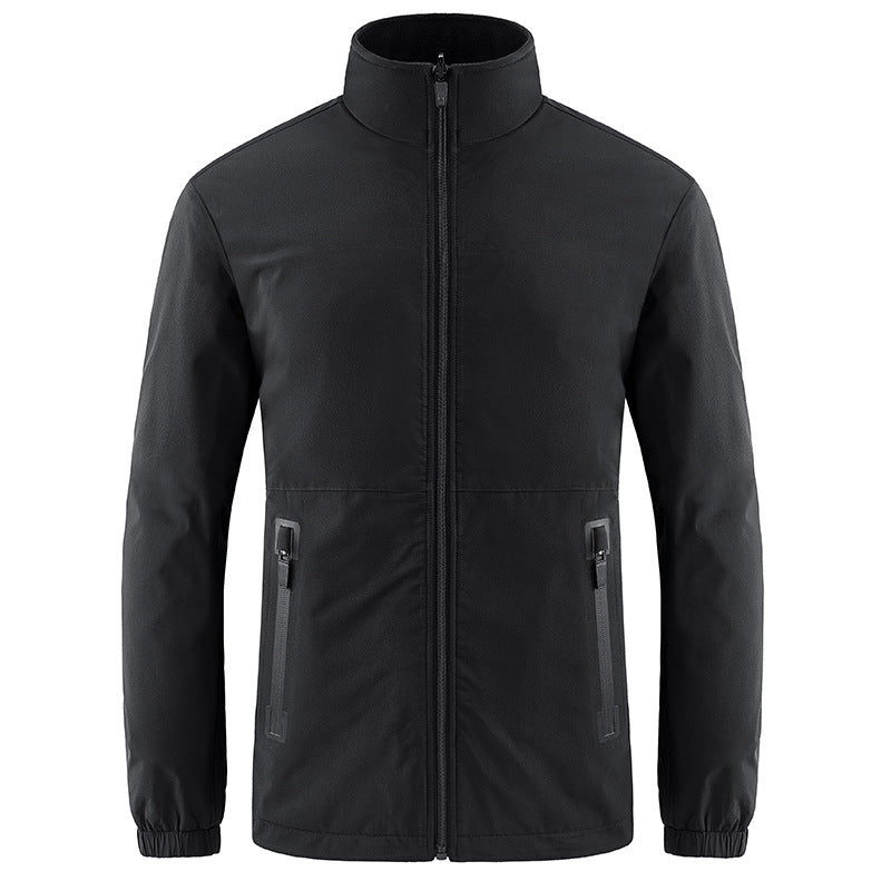 Men's softshell jacket with high stand-up collar and water-repellent surface Mune Fashion