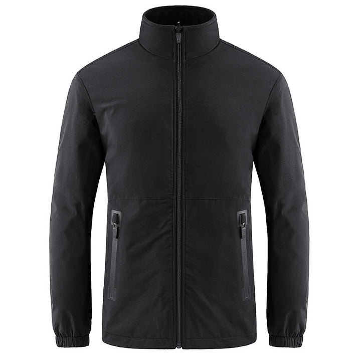 Men's softshell jacket with high stand-up collar and water-repellent surface Mune Fashion