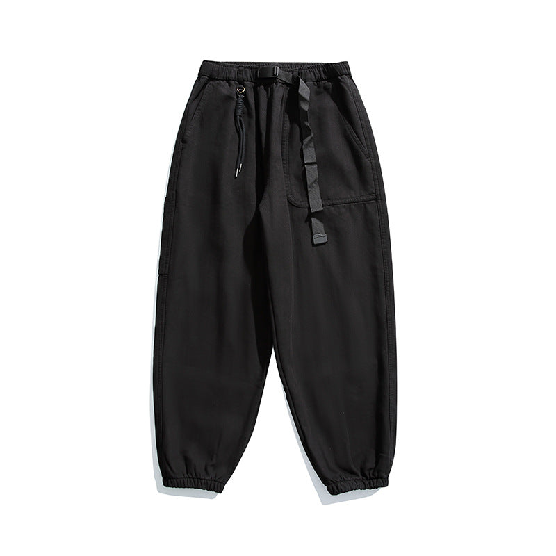 Men's Loose Cargo Jogging Pants with Elastic Waistband Drawstring and Utility Pockets Mune Fashion